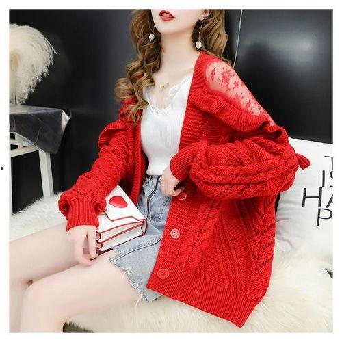 网红开衫图片女,时尚女生必备单品